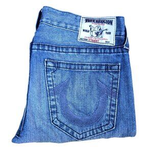 VINTAGE True Religion Jeans Size 34 STRAIGHT Blue